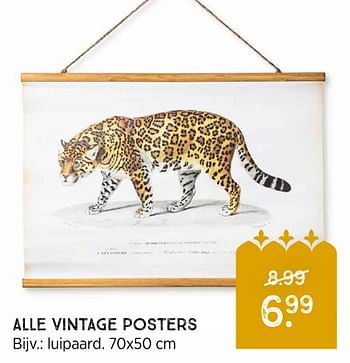 Aanbiedingen Alle vintage posters luipaard - Huismerk - Xenos - Geldig van 20/09/2021 tot 03/10/2021 bij Xenos