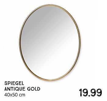Aanbiedingen Spiegel antique gold - Huismerk - Xenos - Geldig van 20/09/2021 tot 03/10/2021 bij Xenos
