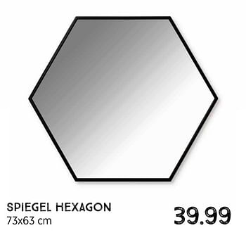Aanbiedingen Spiegel hexagon - Huismerk - Xenos - Geldig van 20/09/2021 tot 03/10/2021 bij Xenos