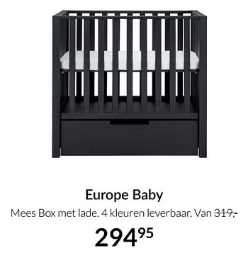Aanbiedingen Europe baby mees box met lade - Europe baby - Geldig van 21/09/2021 tot 18/10/2021 bij Babypark