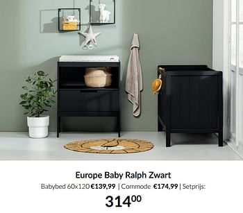 Aanbiedingen Europe baby ralph zwart - Europe baby - Geldig van 21/09/2021 tot 18/10/2021 bij Babypark