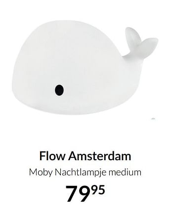 Aanbiedingen Flow amsterdam moby nachtlampje medium - Flow Amsterdam - Geldig van 21/09/2021 tot 18/10/2021 bij Babypark