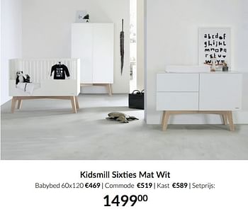 Aanbiedingen Kidsmill sixties mat wit - Kidsmill - Geldig van 21/09/2021 tot 18/10/2021 bij Babypark