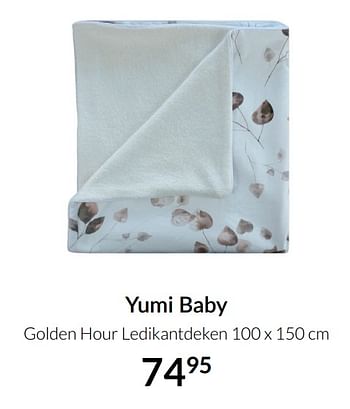 Aanbiedingen Yumi baby golden hour ledikantdeken - Yumi - Geldig van 21/09/2021 tot 18/10/2021 bij Babypark