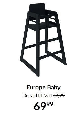 Aanbiedingen Europe baby donald iii - Europe baby - Geldig van 21/09/2021 tot 18/10/2021 bij Babypark