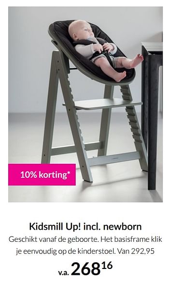 Aanbiedingen Kidsmill up incl newborn - Kidsmill - Geldig van 21/09/2021 tot 18/10/2021 bij Babypark
