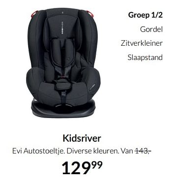 Aanbiedingen Kidsriver evi autostoeltje - Kidsriver - Geldig van 21/09/2021 tot 18/10/2021 bij Babypark