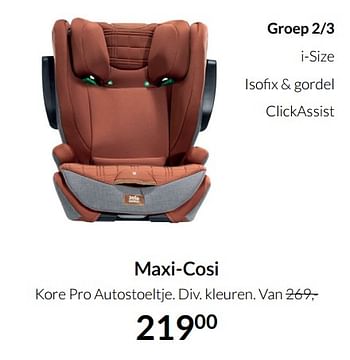 Aanbiedingen Maxi-cosi kore pro autostoeltje - Maxi-cosi - Geldig van 21/09/2021 tot 18/10/2021 bij Babypark