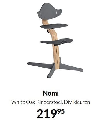 Aanbiedingen Nomi white oak kinderstoel - Nomi - Geldig van 21/09/2021 tot 18/10/2021 bij Babypark
