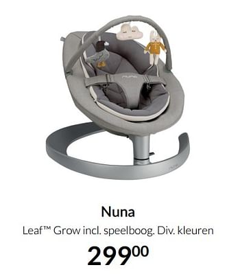 Aanbiedingen Nuna leaf grow incl speelboog - Nuna - Geldig van 21/09/2021 tot 18/10/2021 bij Babypark