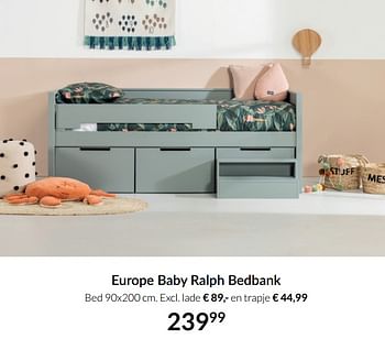 Aanbiedingen Europe baby ralph bedbank - Europe baby - Geldig van 21/09/2021 tot 18/10/2021 bij Babypark