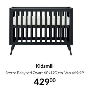 Aanbiedingen Kidsmill sterre babybed zwart - Kidsmill - Geldig van 21/09/2021 tot 18/10/2021 bij Babypark