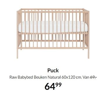 Aanbiedingen Puck raw babybed beuken natural - Puck - Geldig van 21/09/2021 tot 18/10/2021 bij Babypark