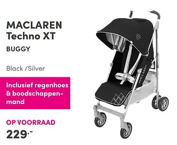 Aanbiedingen Maclaren techno xt buggy - Maclaren - Geldig van 26/09/2021 tot 02/10/2021 bij Baby & Tiener Megastore