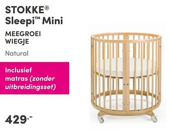 Aanbiedingen Stokke sleepi mini meegroei wiegje - Stokke - Geldig van 26/09/2021 tot 02/10/2021 bij Baby & Tiener Megastore