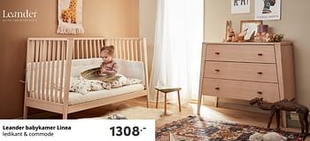 Aanbiedingen Leander babykamer linea - Leander - Geldig van 26/09/2021 tot 02/10/2021 bij Baby & Tiener Megastore