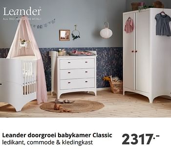 Aanbiedingen Leander doorgroei babykamer classic - Leander - Geldig van 26/09/2021 tot 02/10/2021 bij Baby & Tiener Megastore