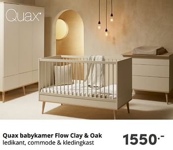 Aanbiedingen Quax babykamer flow clay + oak - Quax - Geldig van 26/09/2021 tot 02/10/2021 bij Baby & Tiener Megastore