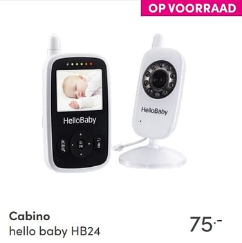 Aanbiedingen Cabino hello baby hb24 - Cabino - Geldig van 26/09/2021 tot 02/10/2021 bij Baby & Tiener Megastore