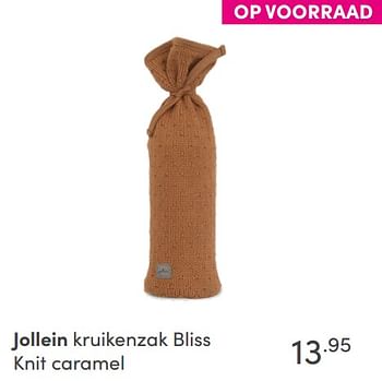 Aanbiedingen Jollein kruikenzak bliss knit caramel - Jollein - Geldig van 26/09/2021 tot 02/10/2021 bij Baby & Tiener Megastore