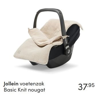 Aanbiedingen Jollein voetenzak basic knit nougat - Jollein - Geldig van 26/09/2021 tot 02/10/2021 bij Baby & Tiener Megastore