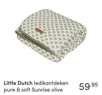 Aanbiedingen Little dutch ledikantdeken pure + soft sunrise olive - Little Dutch - Geldig van 26/09/2021 tot 02/10/2021 bij Baby & Tiener Megastore