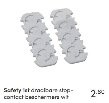 Aanbiedingen Safety 1st draaibare stopcontact beschermers wit - Safety 1st - Geldig van 26/09/2021 tot 02/10/2021 bij Baby & Tiener Megastore
