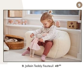 Aanbiedingen Jollein teddy feuteuil - Jollein - Geldig van 26/09/2021 tot 02/10/2021 bij Baby & Tiener Megastore