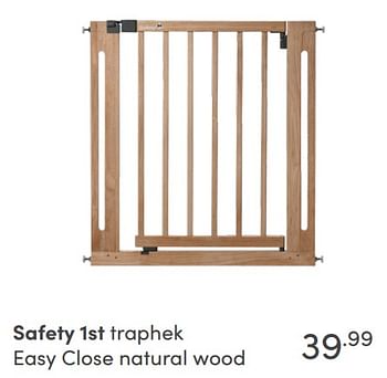 Aanbiedingen Safety 1st traphek easy close natural wood - Safety 1st - Geldig van 26/09/2021 tot 02/10/2021 bij Baby & Tiener Megastore
