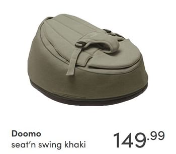 Aanbiedingen Doomo seat’n swing khaki - Doomoo - Geldig van 26/09/2021 tot 02/10/2021 bij Baby & Tiener Megastore