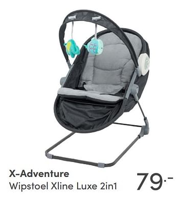Aanbiedingen X-adventure wipstoel xline luxe 2in1 - Xadventure - Geldig van 26/09/2021 tot 02/10/2021 bij Baby & Tiener Megastore
