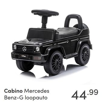 Aanbiedingen Cabino mercedes benz-g loopauto - Cabino - Geldig van 26/09/2021 tot 02/10/2021 bij Baby & Tiener Megastore