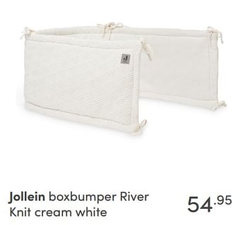 Aanbiedingen Jollein boxbumper river knit cream white - Jollein - Geldig van 26/09/2021 tot 02/10/2021 bij Baby & Tiener Megastore