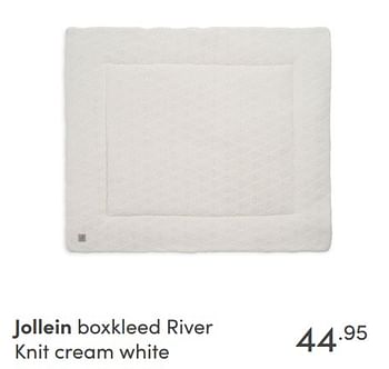 Aanbiedingen Jollein boxkleed river knit cream white - Jollein - Geldig van 26/09/2021 tot 02/10/2021 bij Baby & Tiener Megastore