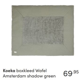 Aanbiedingen Koeka boxkleed wafel amsterdam shadow green - Koeka - Geldig van 26/09/2021 tot 02/10/2021 bij Baby & Tiener Megastore