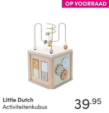 Aanbiedingen Little dutch activiteitenkubus - Little Dutch - Geldig van 26/09/2021 tot 02/10/2021 bij Baby & Tiener Megastore