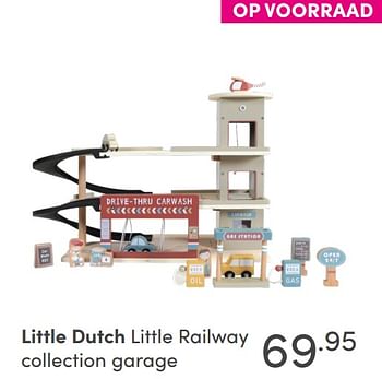 Aanbiedingen Little dutch little railway collection garage - Little Dutch - Geldig van 26/09/2021 tot 02/10/2021 bij Baby & Tiener Megastore