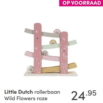 Aanbiedingen Little dutch rollerbaan wild flowers roze - Little Dutch - Geldig van 26/09/2021 tot 02/10/2021 bij Baby & Tiener Megastore