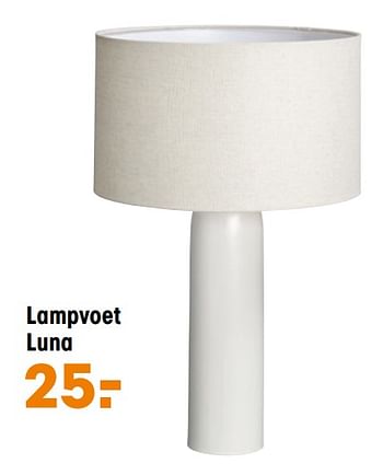 Aanbiedingen Lampvoet luna - Huismerk - Kwantum - Geldig van 27/09/2021 tot 31/03/2022 bij Kwantum