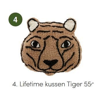 Aanbiedingen Lifetime kussen tiger - Lifetime - Geldig van 26/09/2021 tot 02/10/2021 bij Baby & Tiener Megastore