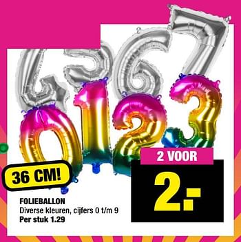 Aanbiedingen Folieballon - Huismerk - Big Bazar - Geldig van 27/09/2021 tot 10/10/2021 bij Big Bazar