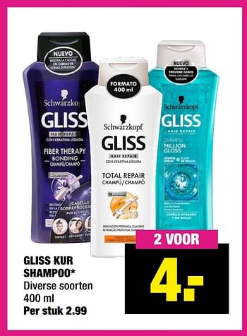 Aanbiedingen Gliss kur shampoo - Schwartzkopf - Geldig van 27/09/2021 tot 10/10/2021 bij Big Bazar