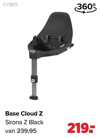 Aanbiedingen Cybex base cloud z sirona z black - Cybex - Geldig van 27/09/2021 tot 23/10/2021 bij Baby-Dump