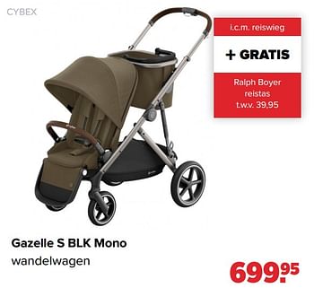 Aanbiedingen Cybex gazelle s blk mono wandelwagen - Cybex - Geldig van 27/09/2021 tot 23/10/2021 bij Baby-Dump