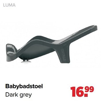 Aanbiedingen Luma babybadstoel dark grey - Luma Babycare - Geldig van 27/09/2021 tot 23/10/2021 bij Baby-Dump