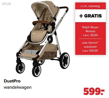 Aanbiedingen Qtus duetpro wandelwagen - QTUS - Geldig van 27/09/2021 tot 23/10/2021 bij Baby-Dump