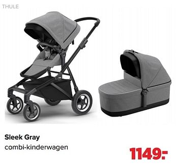 Aanbiedingen Thule sleek gray combi-kinderwagen - Thule - Geldig van 27/09/2021 tot 23/10/2021 bij Baby-Dump