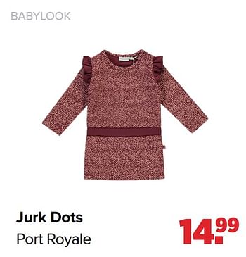 Aanbiedingen Babylook jurk dots port royale - Baby look - Geldig van 27/09/2021 tot 23/10/2021 bij Baby-Dump