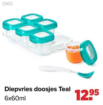 Aanbiedingen Oxo diepvries doosjes teal - Oxo - Geldig van 27/09/2021 tot 23/10/2021 bij Baby-Dump