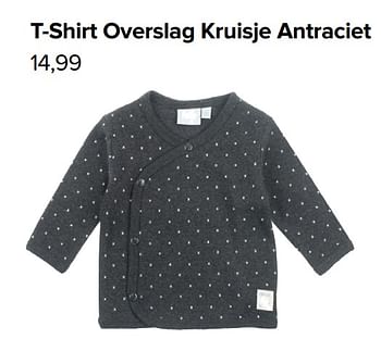 Aanbiedingen T-shirt overslag kruisje antraciet - Feetje - Geldig van 27/09/2021 tot 23/10/2021 bij Baby-Dump